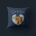 Custom Good Morning & Good Night Photo Pillow<br><div class="desc">Start and end every day with love ❤️ This customisable two-sided pillow makes the perfect romantic gift. Add your own photos inside the heart-shaped frame: one side says Good Morning with your favourite picture,  and the other side says Good Night with another memory.</div>