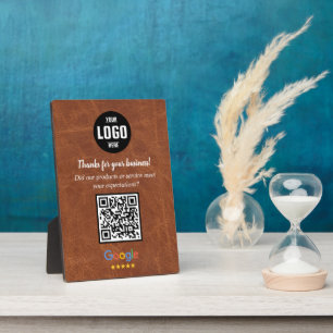Custom Google Review QR Code Business Plaque