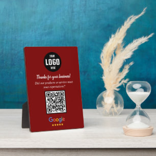 Custom Google Review QR Code Business Plaque