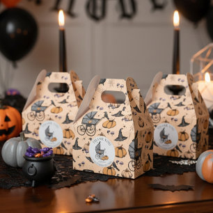 Custom Goth Victorian Baby Carriage Halloween Favour Box