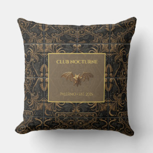 Custom Gothic Gold Pattern Accent Pillow