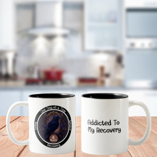Custom Gothic Sobriety Milestone Gift Two-Tone Coffee Mug