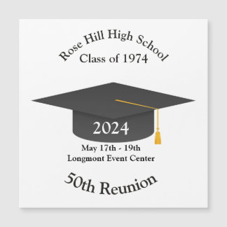 Custom Grad Cap Reunion Save-the-Date Magnet