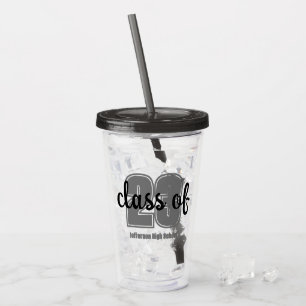 Custom Grad Year and school acrylic tumbler