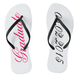 Custom Graduate add your own graduation date gift Jandals