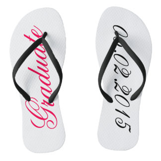 Custom Graduate add your own graduation date gift Jandals