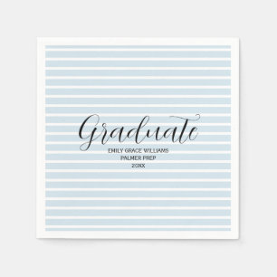 Custom Graduate Nautical Stripe Napkin