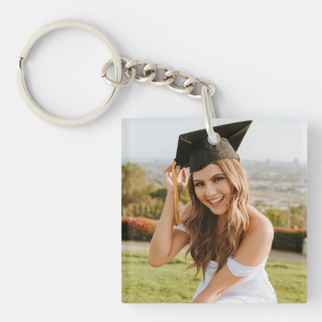 Custom Graduate Photo Key Ring (Front)