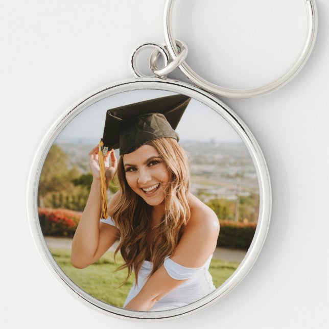 Custom Graduate Photo Key Ring (Front)