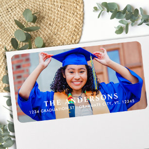 Custom Graduate Photo Personalised Return Address  Label