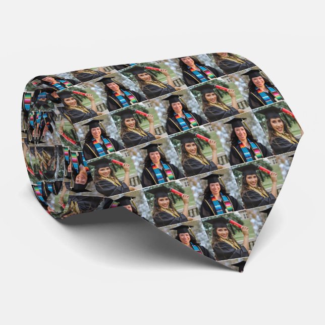 Custom Graduate Photo Tie (Rolled)