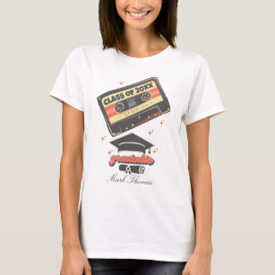Custom graduate vintage cassette music groovy T-Shirt