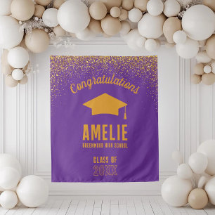 Custom Graduation 2026 Personalized Grad Party Tapestry