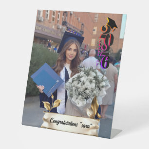 Custom Graduation Acrylic Photo Block 2026 – Perso Pedestal Sign