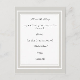 Custom Graduation Announcement/Invitation Invitation Postcard