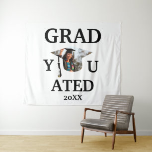 Custom Graduation cap tassel photo template Tapestry