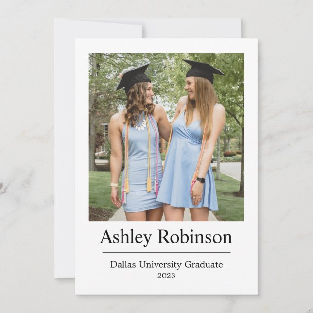 Custom Graduation Card with Four Photo And Name (Front)