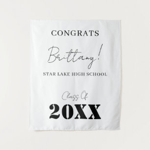 Custom Graduation Class of 2025 Grad Party Decor Tapestry