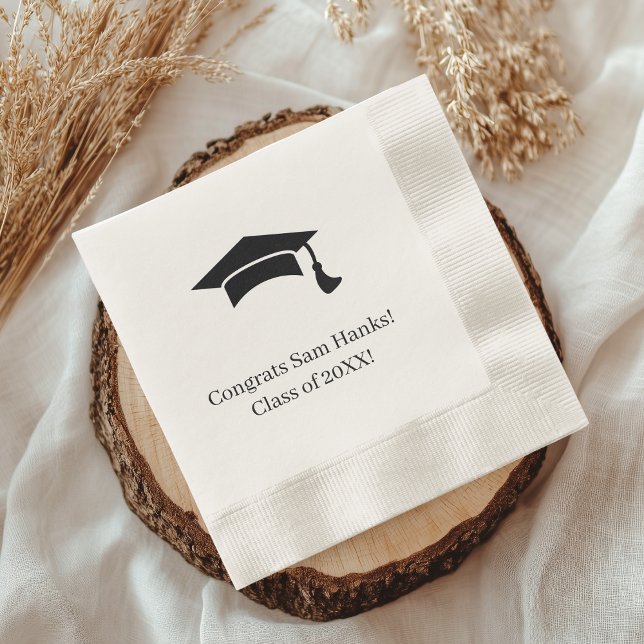 Custom Graduation Class of 2025 Personalised Grad Napkin (Creator Uploaded)