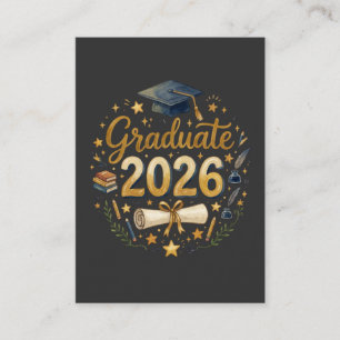Custom Graduation Class of 2026 Personalised Famil Business Card