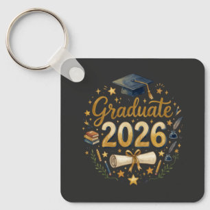 Custom Graduation Class of 2026 Personalised Famil Key Ring
