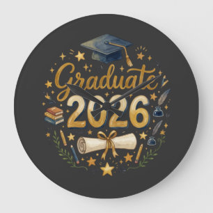 Custom Graduation Class of 2026 Personalised Famil Large Clock