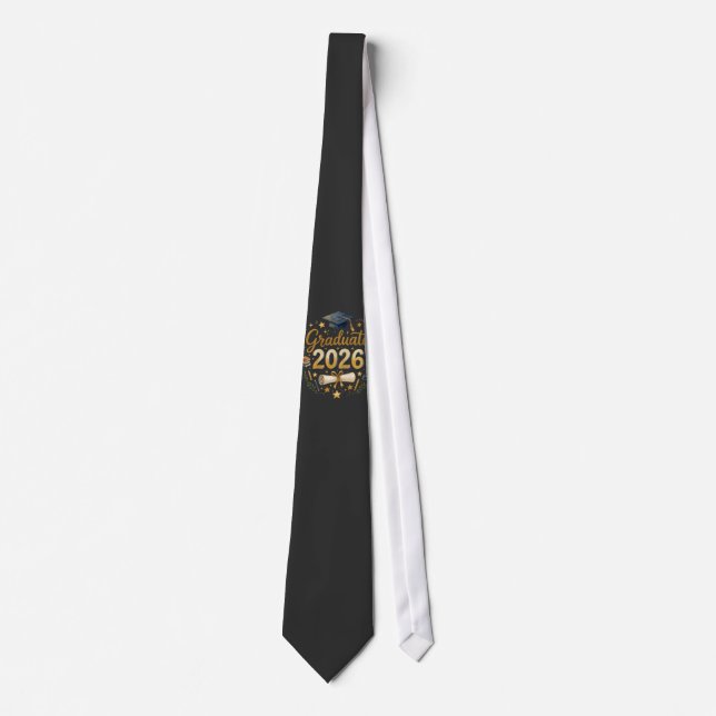 Custom Graduation Class of 2026 Personalised Famil Tie (Front)