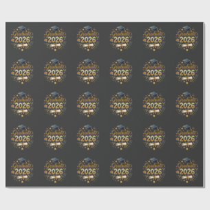 Custom Graduation Class of 2026 Personalised Famil Wrapping Paper