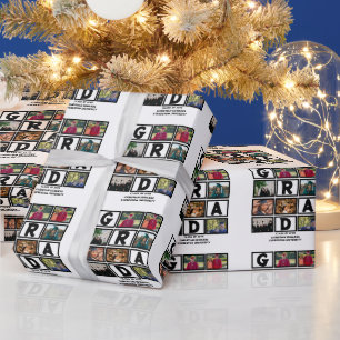 Custom Graduation Class Of Year 8 Photo Collage  Wrapping Paper