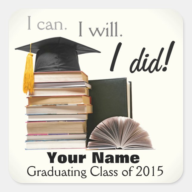 Custom Graduation Envelope Seal Stickers (Front)