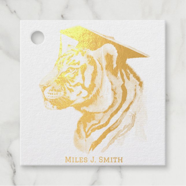 Custom Graduation Foil Favour Tags (Front)