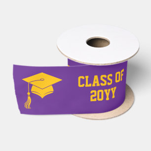 Custom Graduation Grad hat and Tassel Satin Ribbon