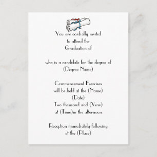 Custom Graduation Invitation-Diplomas Invitation Postcard