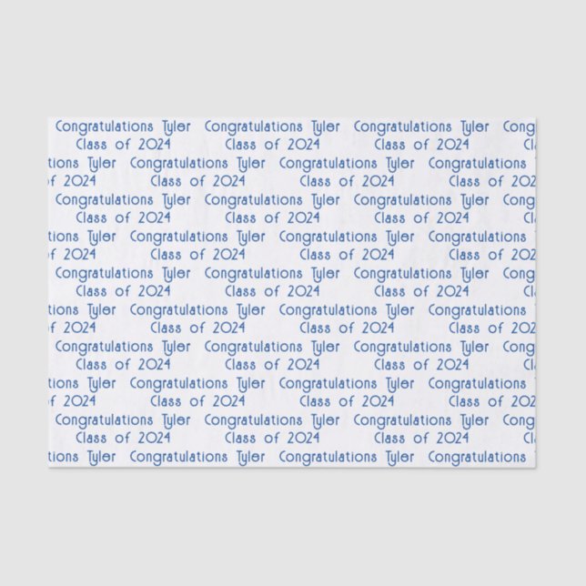 Custom Graduation Message Tissue Paper (Front)