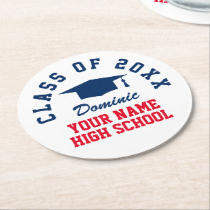 Custom graduation party coasters for graduates
