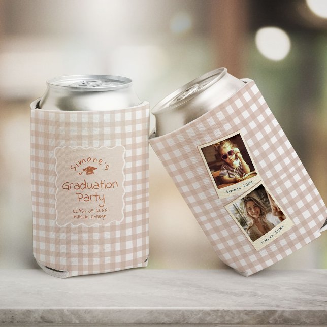 Custom Graduation Party Favour with Throwback Phot Can Cooler (Creator Uploaded)