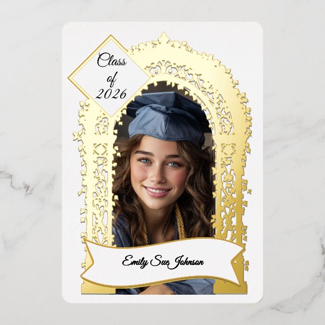 Custom Graduation Party Invitation Photo Collage (Front)