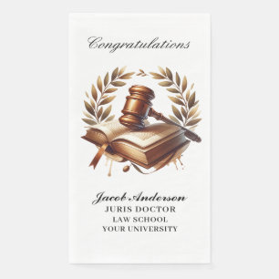 Custom Graduation Personalised JD Name Napkin