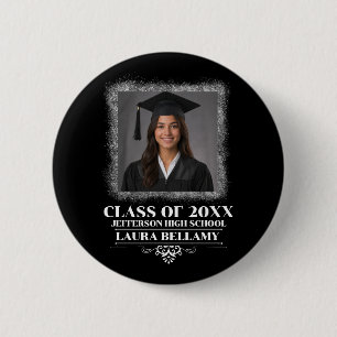 Custom Graduation Photo 2026 Graduate Proud Parent 6 Cm Round Badge