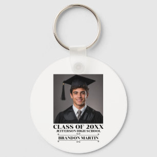 Custom Graduation Photo 2026 Graduate Proud Parent Key Ring