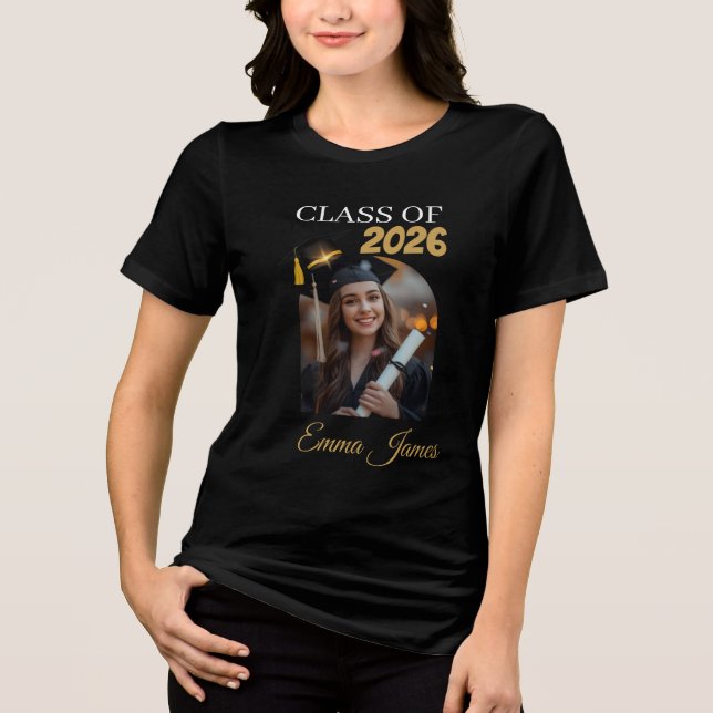 Custom Graduation Photo Shirt Class of 2026 (Front)