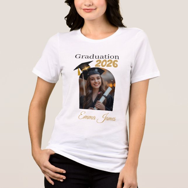 Custom Graduation Photo Shirt Class of 2026 (Front)