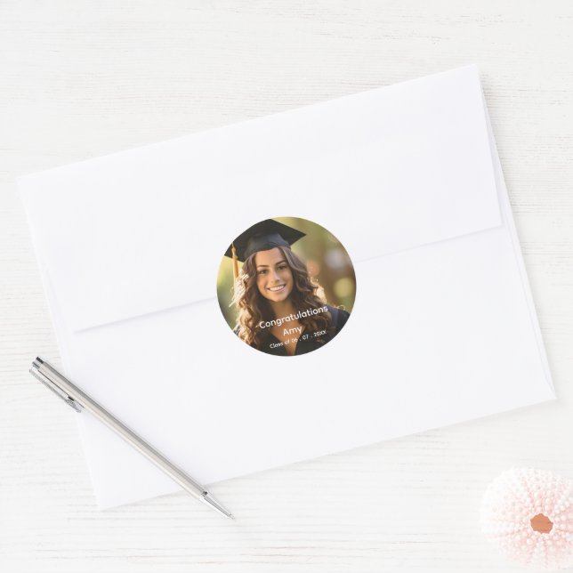 Custom Graduation Photo Stickers - Class of 2026 (Envelope)