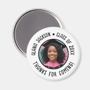 Custom Graduation Photo Thank You Favour Magnet