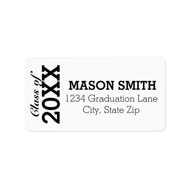 Custom Graduation Return Address Labels (Front)
