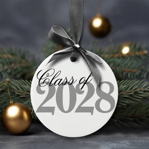 Custom Graduation   Simple Grad Year and Name Ceramic Tree Decoration