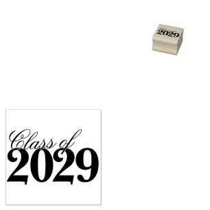 Custom Graduation Simple Grad Year and Name Rubber Stamp