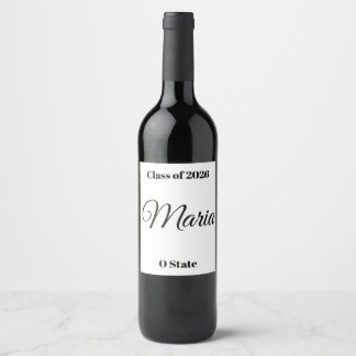 Custom Graduation Wine Label Photo Prop 2026