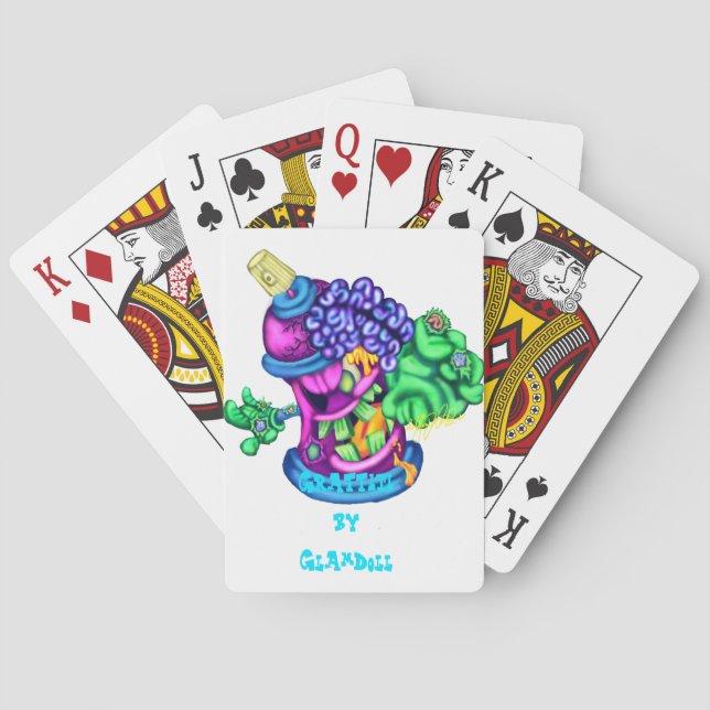 Custom Graffiti by Glamdoll playing cards (Back)