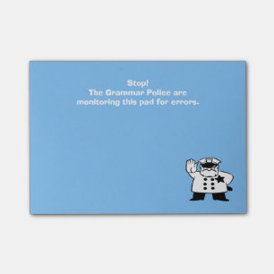 Custom Grammar Police Monitoring this Pad Post-it Notes